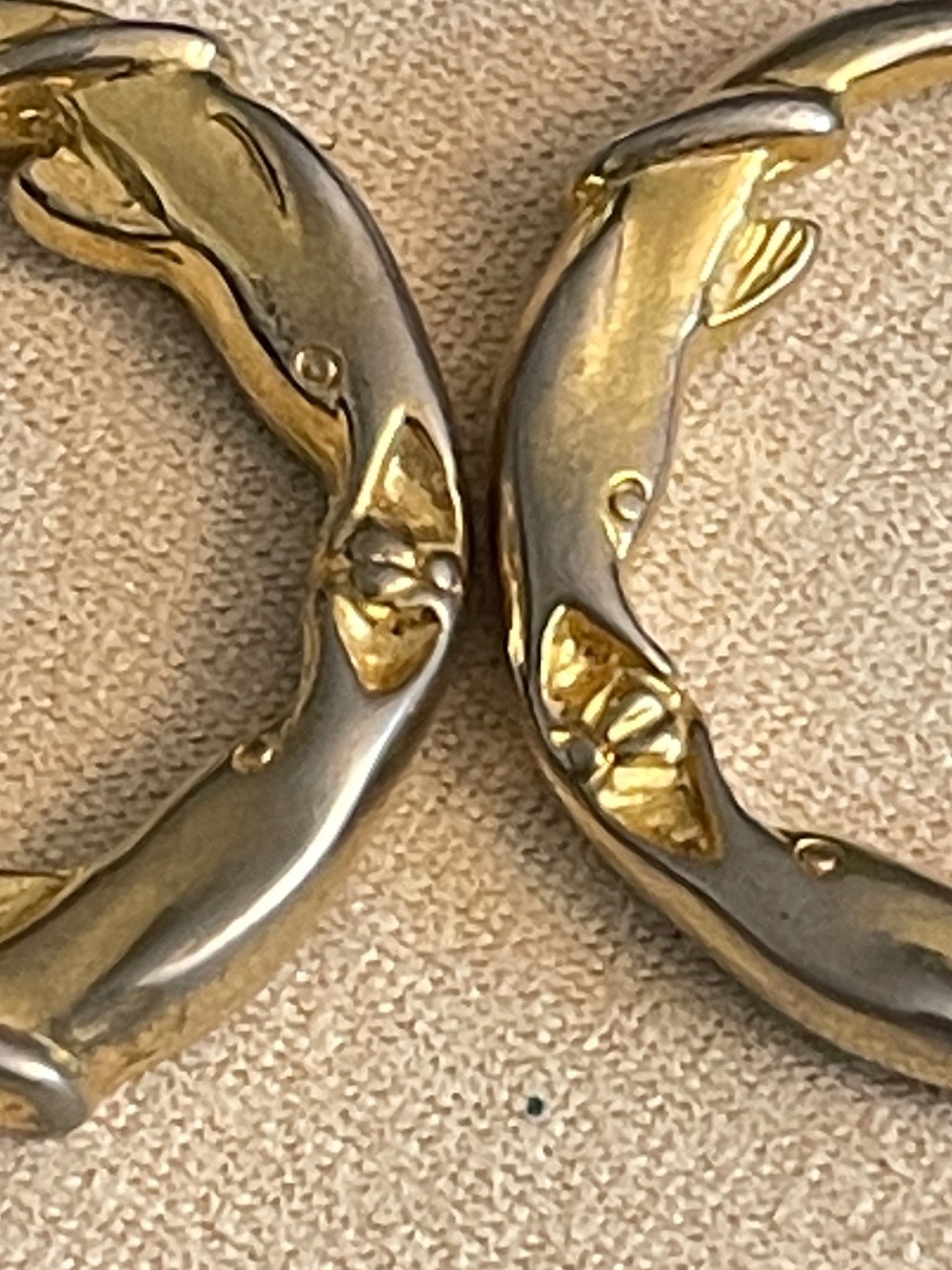 Gold-Tone Dolphin Hoop Earrings - Women Jewelry